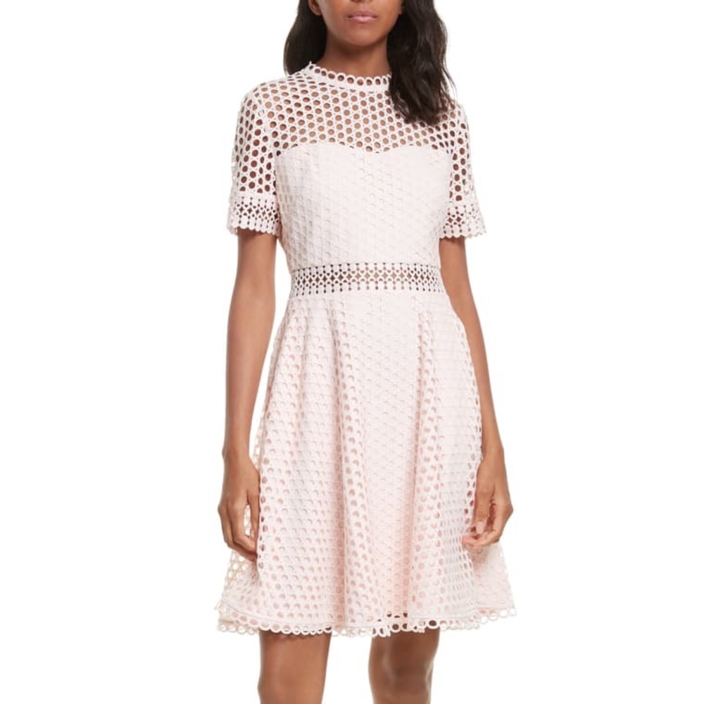 Ted Baker London Graycee Lace Skater Dress, Size 4 - Picture 1 of 6